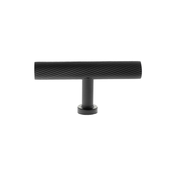 Millhouse Brass Paddington Spiral T-Bar Cabinet Knob Handle by Atlantic Hardware