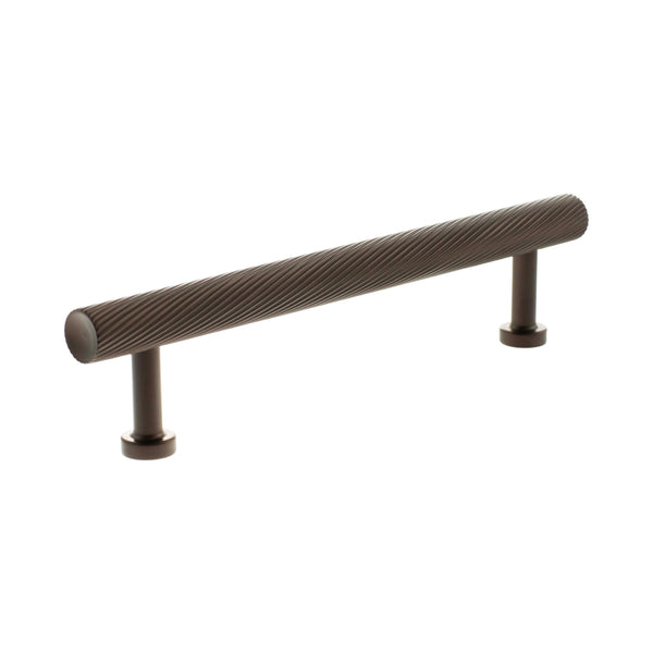 Millhouse Brass Paddington Spiral T-Bar Cabinet Pull Handle 128mm by Atlantic Hardware