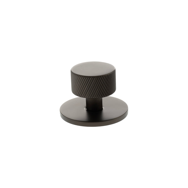 Millhouse Brass Paddington Spiral Round Cabinet Knob Handle on Backplate by Atlantic Hardware