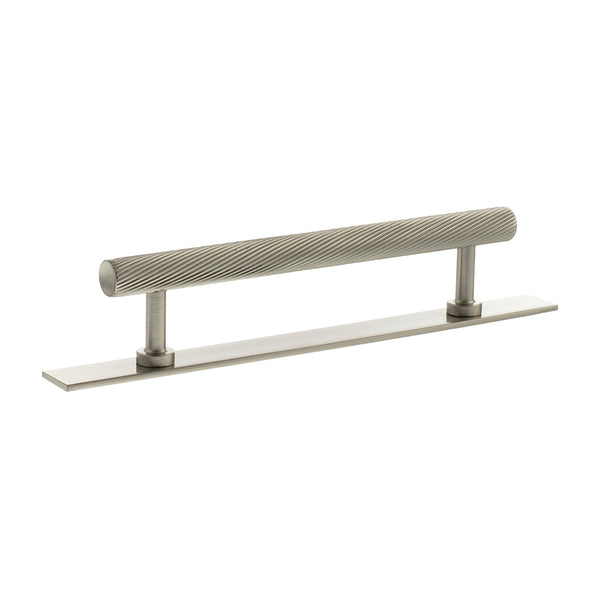 Millhouse Brass Paddington Spiral T-Bar Cabinet Pull Handle on Backplate 128mm by Atlantic Hardware