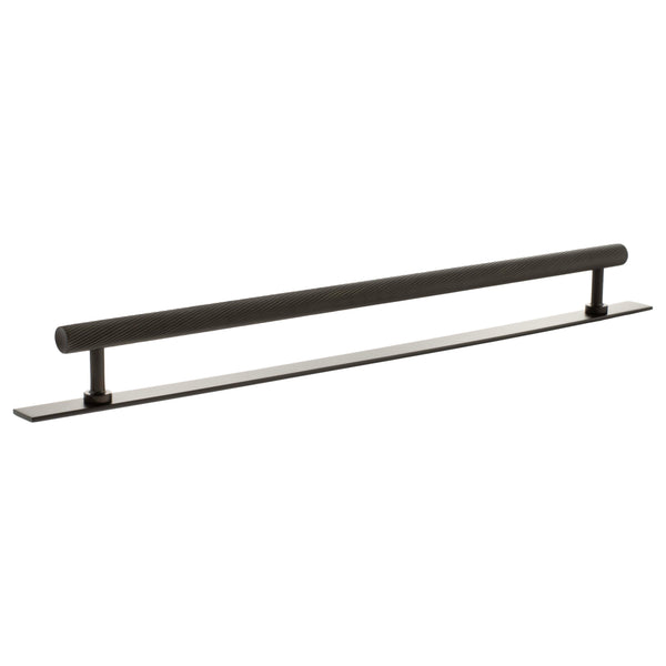 Millhouse Brass Paddington Spiral T-Bar Cabinet Pull Handle on Backplate 320mm by Atlantic Hardware