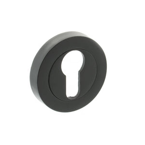 Millhouse Brass Euro Escutcheons on Round Rose by Atlantic Hardware