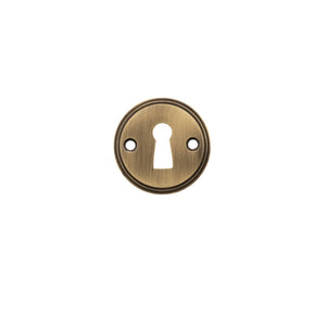 Millhouse Brass Solid Brass Open Key Hole Escutcheons by Atlantic Hardware