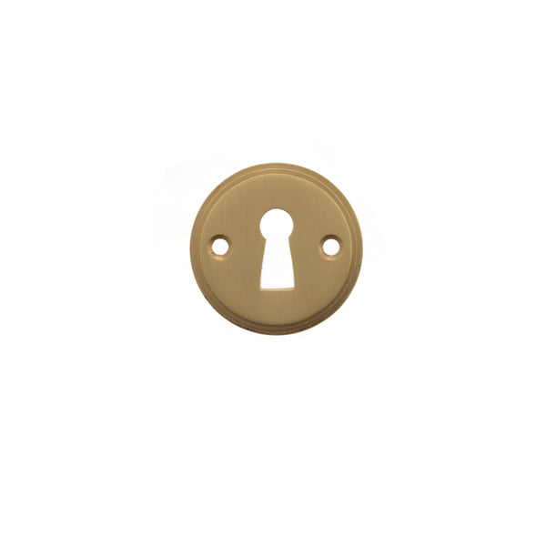 Millhouse Brass Solid Brass Open Key Hole Escutcheons by Atlantic Hardware