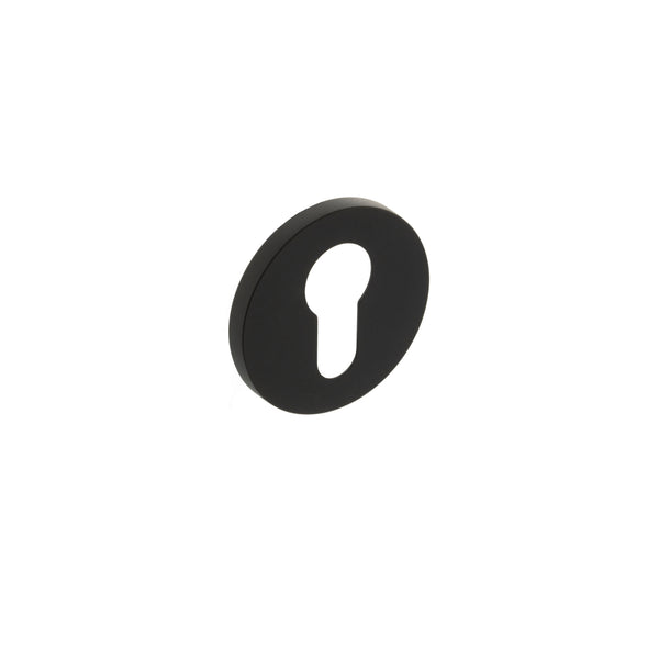 Millhouse Brass Euro Escutcheons on 5mm Slimline Round Rose by Atlantic Hardware
