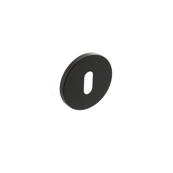 Millhouse Brass Key Escutcheons on 5mm Slimline Round Rose by Atlantic Hardware