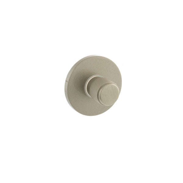 Millhouse Brass Knurled WC Turn and Release on 5mm Slimline Round Rose by Atlantic Hardware