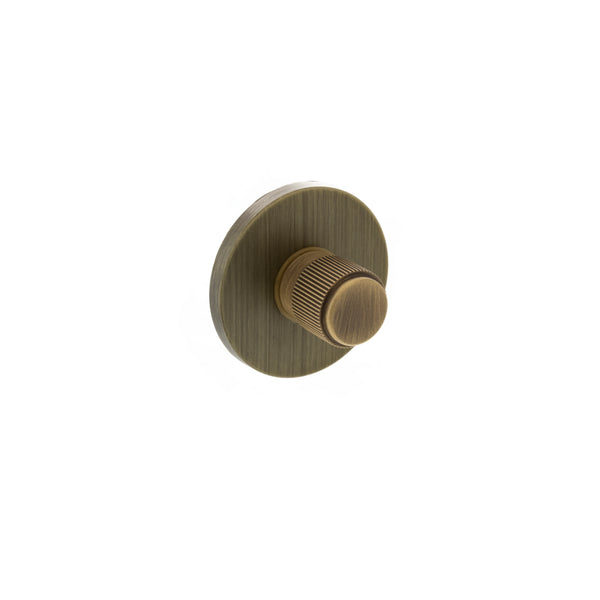 Millhouse Brass Linear WC Turn and Release on 5mm Slimline Round Rose - Yester Bronze by Atlantic Hardware