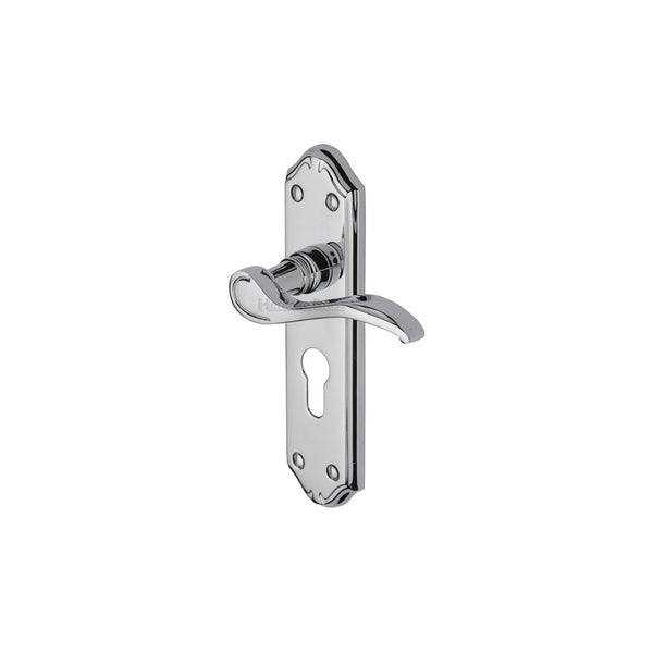 Verona Small Door Handle on Plate by M Marcus - Heritage Brass
