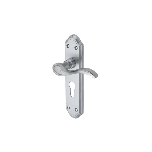 Verona Small Door Handle on Plate by M Marcus - Heritage Brass