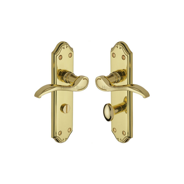 Verona Small Door Handle on Plate by M Marcus - Heritage Brass