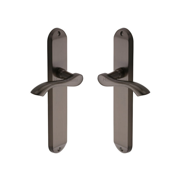 Algarve Long Door Handle on Plate by M Marcus - Heritage Brass