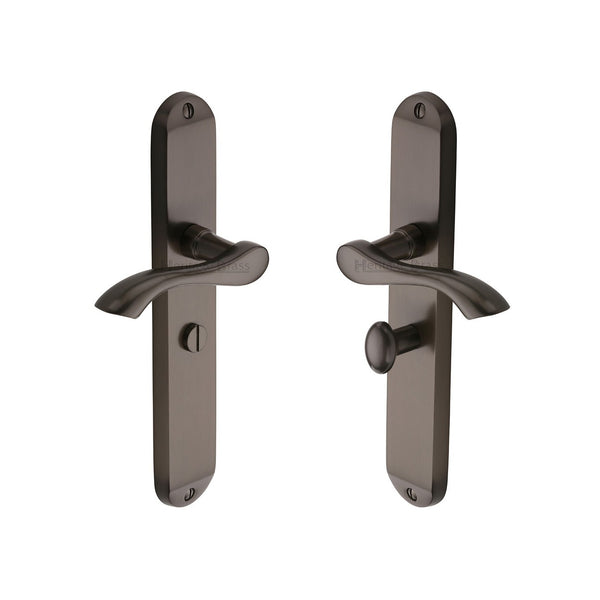 Algarve Long Door Handle on Plate by M Marcus - Heritage Brass