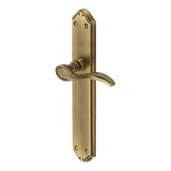 Verona Door Handle on Plate by M Marcus - Heritage Brass