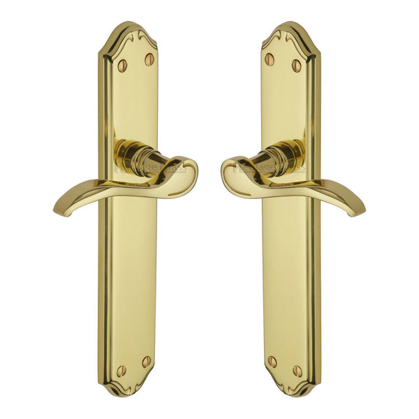 Verona Door Handle on Plate by M Marcus - Heritage Brass
