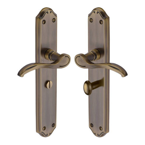 Verona Door Handle on Plate by M Marcus - Heritage Brass