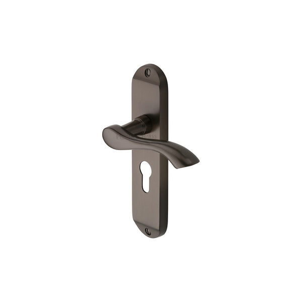 Algarve Door Handle on Plate by M Marcus - Heritage Brass