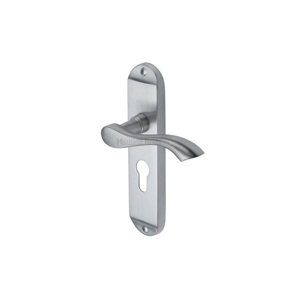 Algarve Door Handle on Plate by M Marcus - Heritage Brass