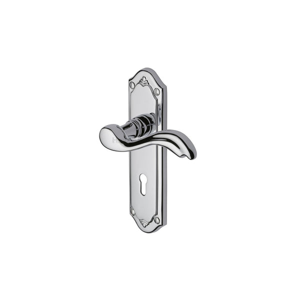 Lisboa Door Handle on Plate by M Marcus - Heritage Brass