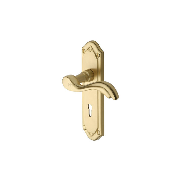 Lisboa Door Handle on Plate by M Marcus - Heritage Brass