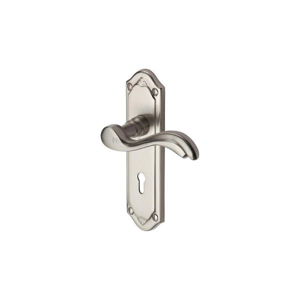 Lisboa Door Handle on Plate by M Marcus - Heritage Brass