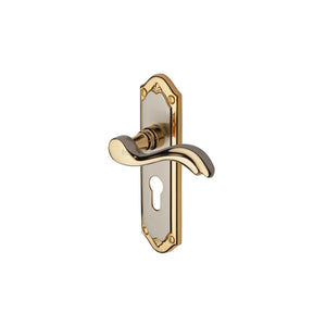 Lisboa Door Handle on Plate by M Marcus - Heritage Brass