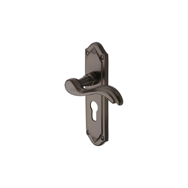 Lisboa Door Handle on Plate by M Marcus - Heritage Brass