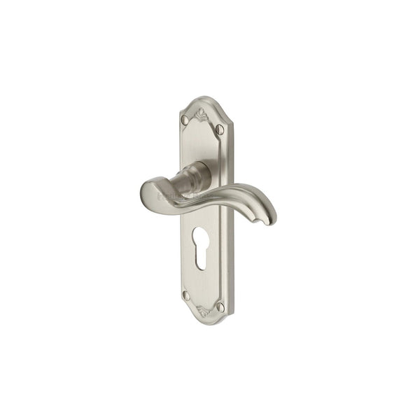 Lisboa Door Handle on Plate by M Marcus - Heritage Brass