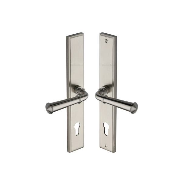 Colonial LH Door Handle on Plate by M Marcus - Heritage Brass