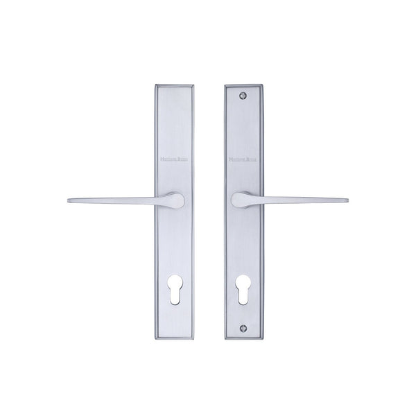 Gio LH Door Handle on Plate by M Marcus - Heritage Brass