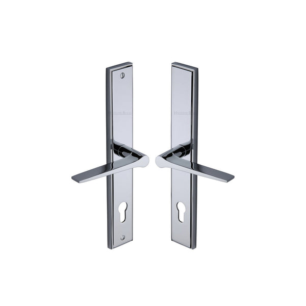 Gio RH Door Handle on Plate by M Marcus - Heritage Brass