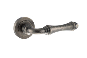 Old English Durham Lever Door Handle on Round Rose by Atlantic Hardware