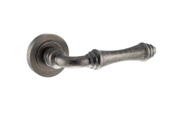 Old English Durham Lever Door Handle on Round Rose by Atlantic Hardware