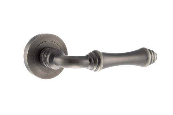 Old English Durham Lever Door Handle on Round Rose by Atlantic Hardware