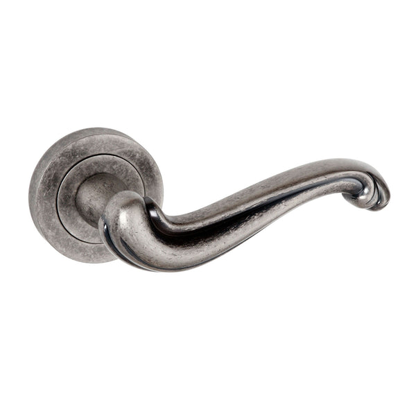 Old English Colchester Lever Door Handle on Round Rose by Atlantic Hardware