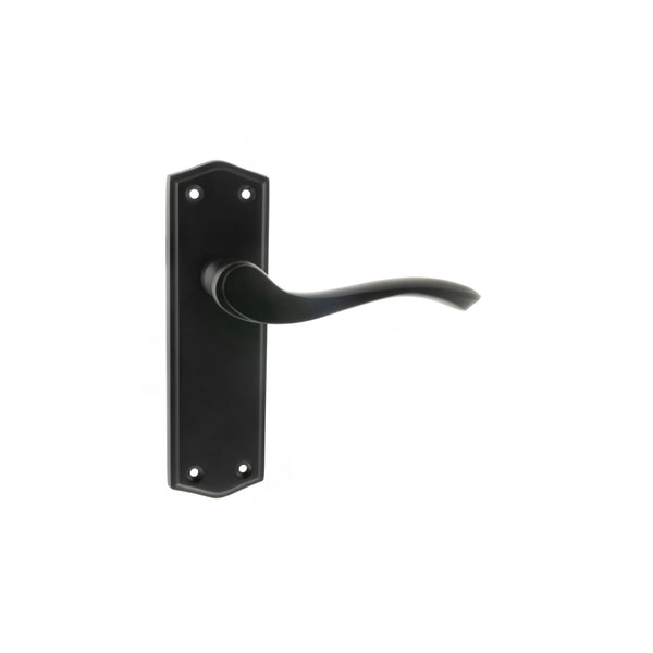 Old English Warwick Latch Lever Door Handle on Backplate by Atlantic Hardware