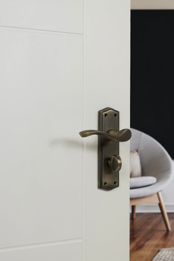 Old English Warwick WC Lever Door Handle on Backplate - additional image