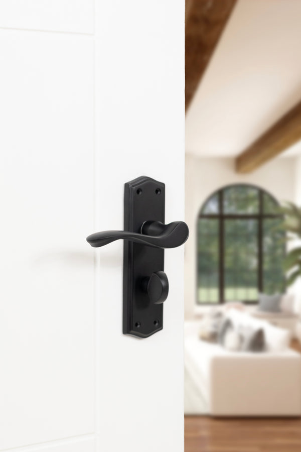 Old English Warwick WC Lever Door Handle on Backplate - additional image