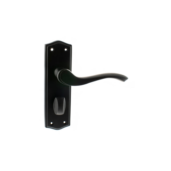 Old English Warwick WC Lever Door Handle on Backplate by Atlantic Hardware
