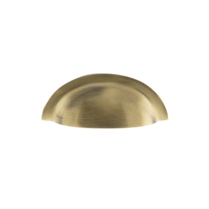 Old English Winchester Solid Brass Cabinet Cup Pull on Concealed Fix by Atlantic Hardware