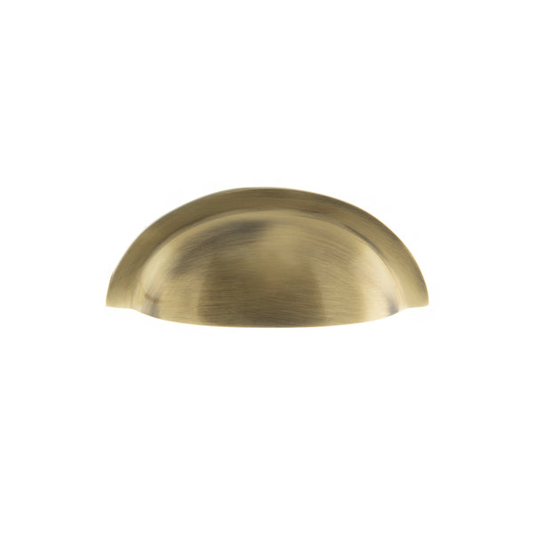 Old English Winchester Solid Brass Cabinet Cup Pull on Concealed Fix by Atlantic Hardware
