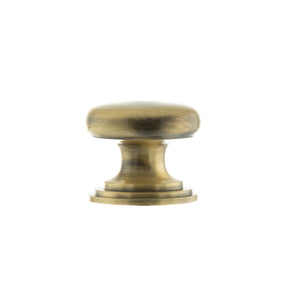 Old English Lincoln Solid Brass Victorian Cabinet Knob 32mm on Concealed Fix by Atlantic Hardware