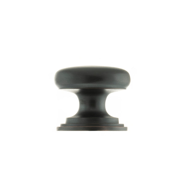 Old English Lincoln Solid Brass Victorian Cabinet Knob 32mm on Concealed Fix by Atlantic Hardware