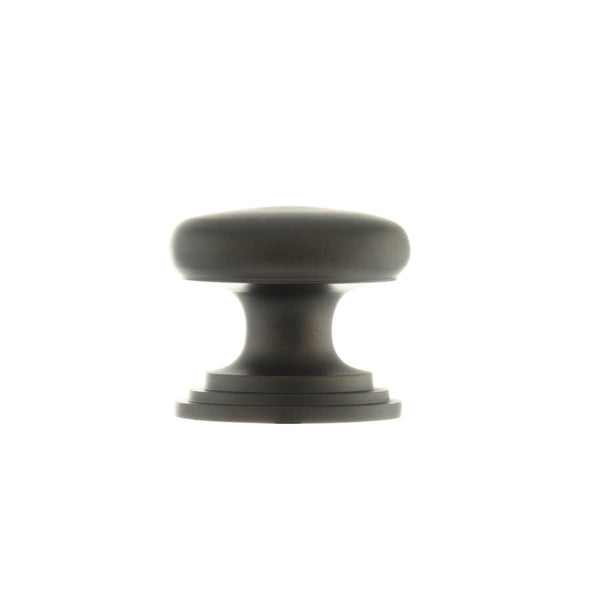 Old English Lincoln Solid Brass Victorian Cabinet Knob 32mm on Concealed Fix by Atlantic Hardware