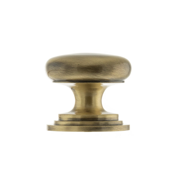 Old English Lincoln Solid Brass Victorian Cabinet Knob 38mm on Concealed Fix by Atlantic Hardware