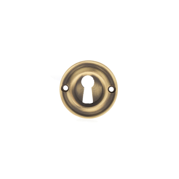 Old English Solid Brass Open Key Hole Escutcheons by Atlantic Hardware