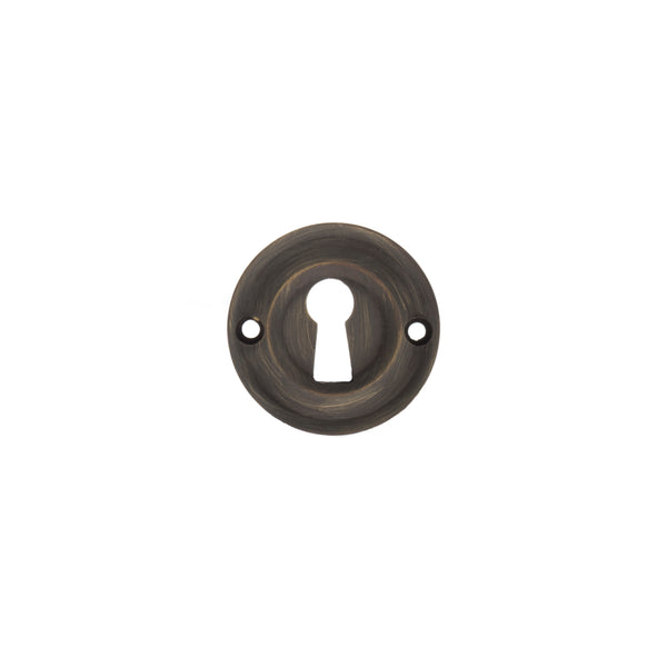 Old English Solid Brass Open Key Hole Escutcheons by Atlantic Hardware