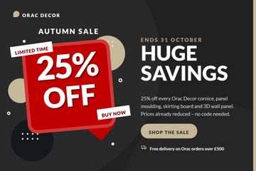 Orac Decor Autumn Sale – 25% off everything, ends 31 October