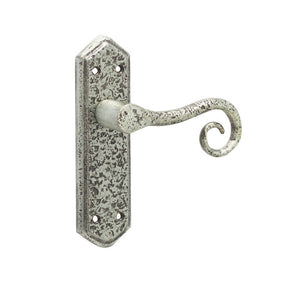 Frelan, Royal Suite Door Handle on Latchplate Pewter, Door Handles, Lever Handles On Latch Backplate