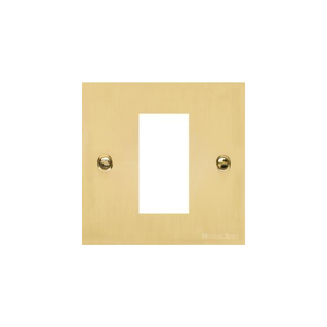 Bauhaus Range Polished Brass Switches & Sockets, BH1 - 1 Module Euro Plate by Heritage Brass By M-Marcus